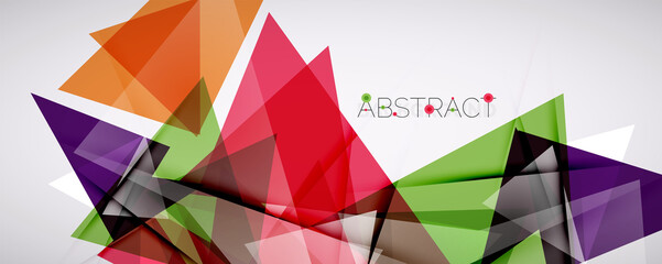 Geometric abstract background. Color triangle shapes. Vector illustration for covers, banners, flyers and posters and other designs