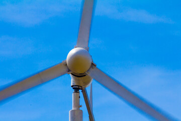 Large wind turbines, clean energy