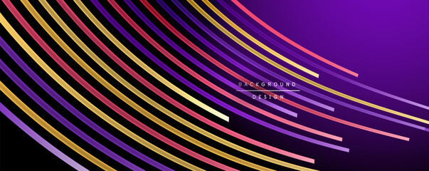 Abstract colorful lines vector background. Internet, big data and technology connections concept, abstract template