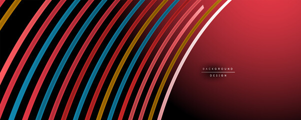 Abstract colorful lines vector background. Internet, big data and technology connections concept, abstract template