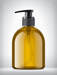 Dropper bottle on background. Transparent version. 