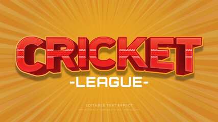cricket typography premium editable text effect