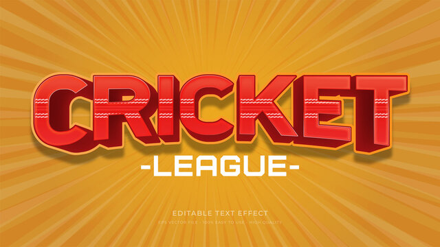 cricket typography premium editable text effect