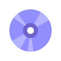 Vector CD or DVD icon. On a white background.