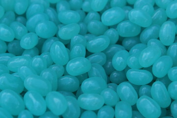 Fototapeta na wymiar blue beans, dragees or pills