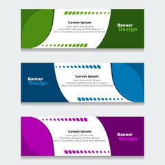 Set of Design Banner Web Template. can be Used for Workflow Layout, Diagram, Web Design. and Label Vector