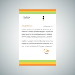 simple letterhead template design vector illustration