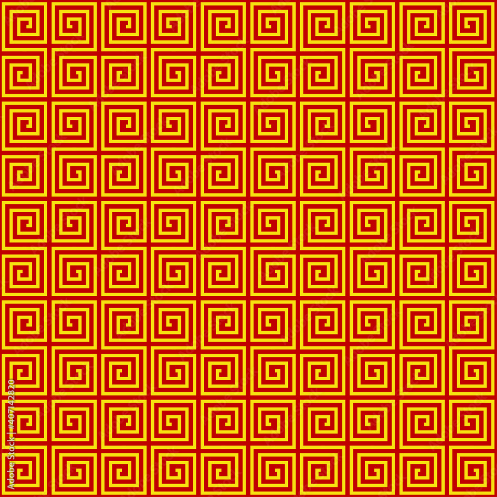 Poster geometric continuous line seamless pattern