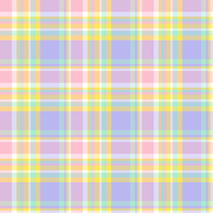 Plaid seamless pattern. Vector background of textile ornament. Flat fabric design.
