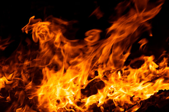 Background image of the flame burning red　3624