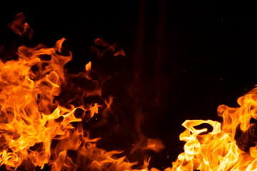 Background image of the flame burning red　3927