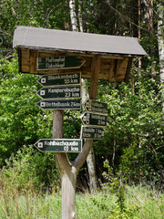 Wegweiser an der Kohlbach