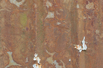 texture of peeling paint on rusty metal