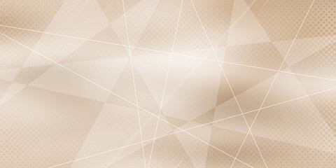 light brown halftone pattern with white line motion backdrop wallpaper. Clean brown geometric background.