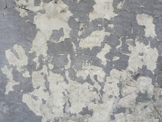 Concrete wall with gray peeling plaster. Texture not seamless