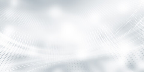 Gray halftone pattern with white line motion backdrop wallpaper. Clean Grey geometric background. - obrazy, fototapety, plakaty