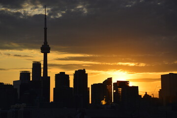 Fototapeta na wymiar Toronto Skyline, sunset time