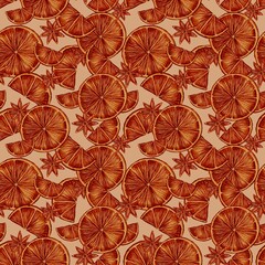 Fototapeta na wymiar seamless pattern with citrus fruits. Digital design for packaging , wallpaper, fabric and textile 