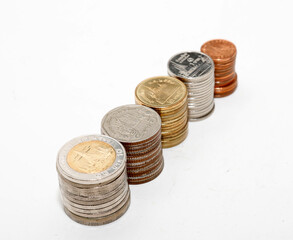 Money growing concept on isolate white background