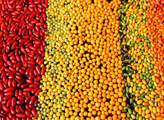 Fruit Aji Charapita wild Peruvian Chili Pepper.Is very important in Peruvian Amazonian cuisine The hottest chilli in the Peruvian jungle. Belen Market. Belén Mercado. Iquitos. South America.