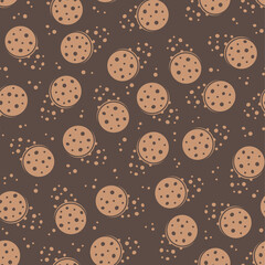 Seamless repeating pattern of cookies