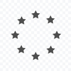 Stars in circle form icon vector illustration isolated on transparent background.