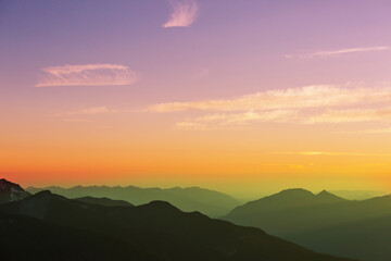 Mountains silhouette