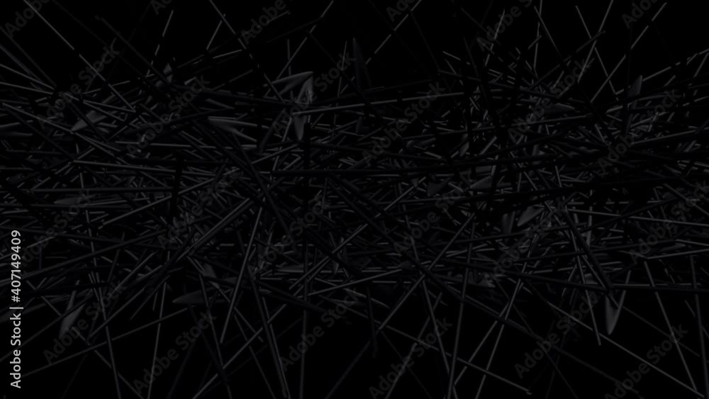 Poster 3d abstract looped background with neon light, multicolored flashes of light bulbs of unusual shapes