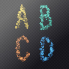 Modern alphabet font. Capital letters of the Latin alphabet.