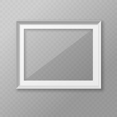 Realistic photo frame for placing images. Template for a poster, banner, or ad.