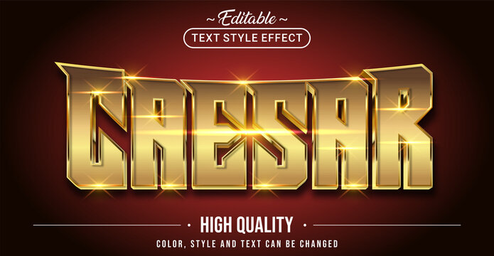 Editable text style effect - Caesar text style theme.