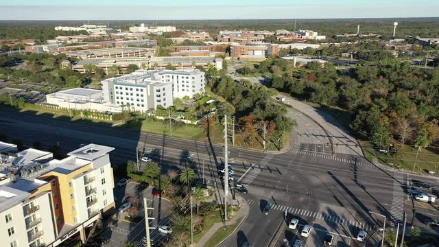 Orlando, Florida, USA - July 15, 2020 : The University of Central Florida, in Orlando. Shot during the COVID Pandemic in 2020.