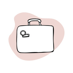 
bag icon on the beige background on the white background