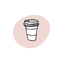 
coffee cup icon on the white background