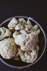 Fresh cauliflower pieces