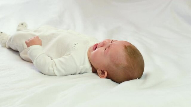 baby little crying. selective focus
