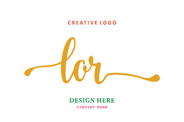 LOR lettering logo is simple, easy to understand and authoritative