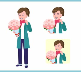 Young woman in a cardigan