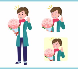 Young woman in a cardigan