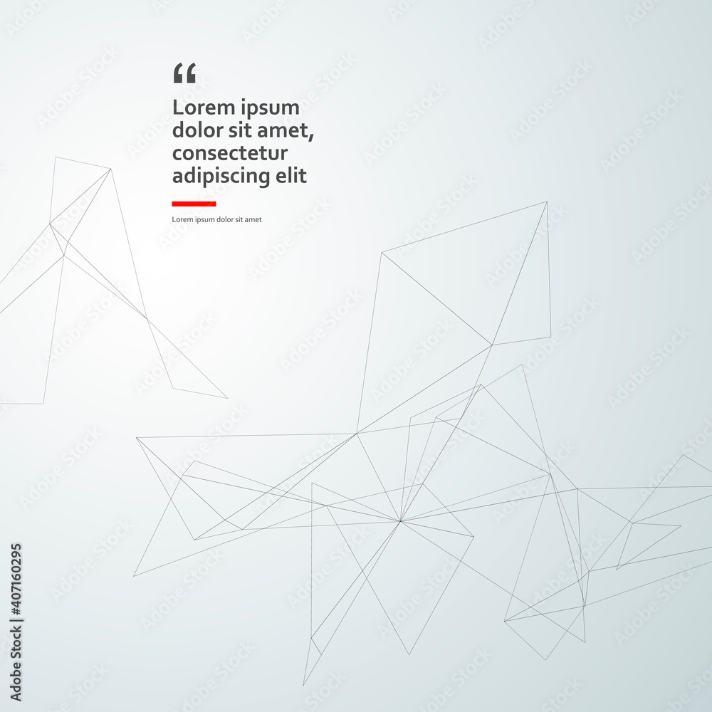 Poster vector chaotic connect black lines. modern background