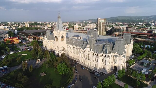 Aerial Footage of Iasi on a sunny day 