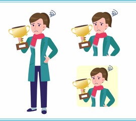 Young woman in a cardigan