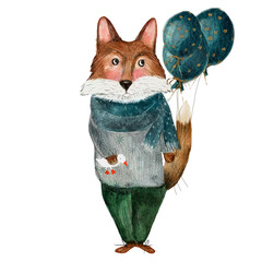 sly fox and balloons