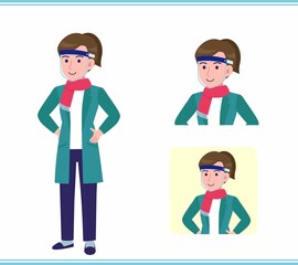 Young woman in a cardigan