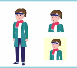 Young woman in a cardigan