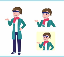 Young woman in a cardigan