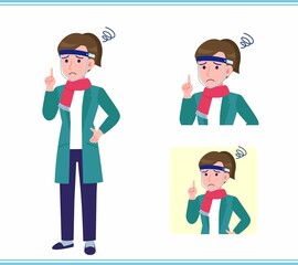 Young woman in a cardigan