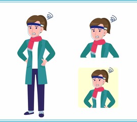 Young woman in a cardigan