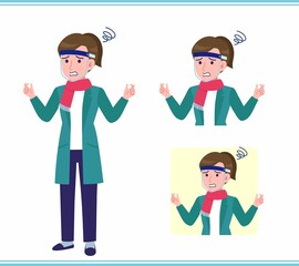 Young woman in a cardigan