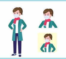 Young woman in a cardigan